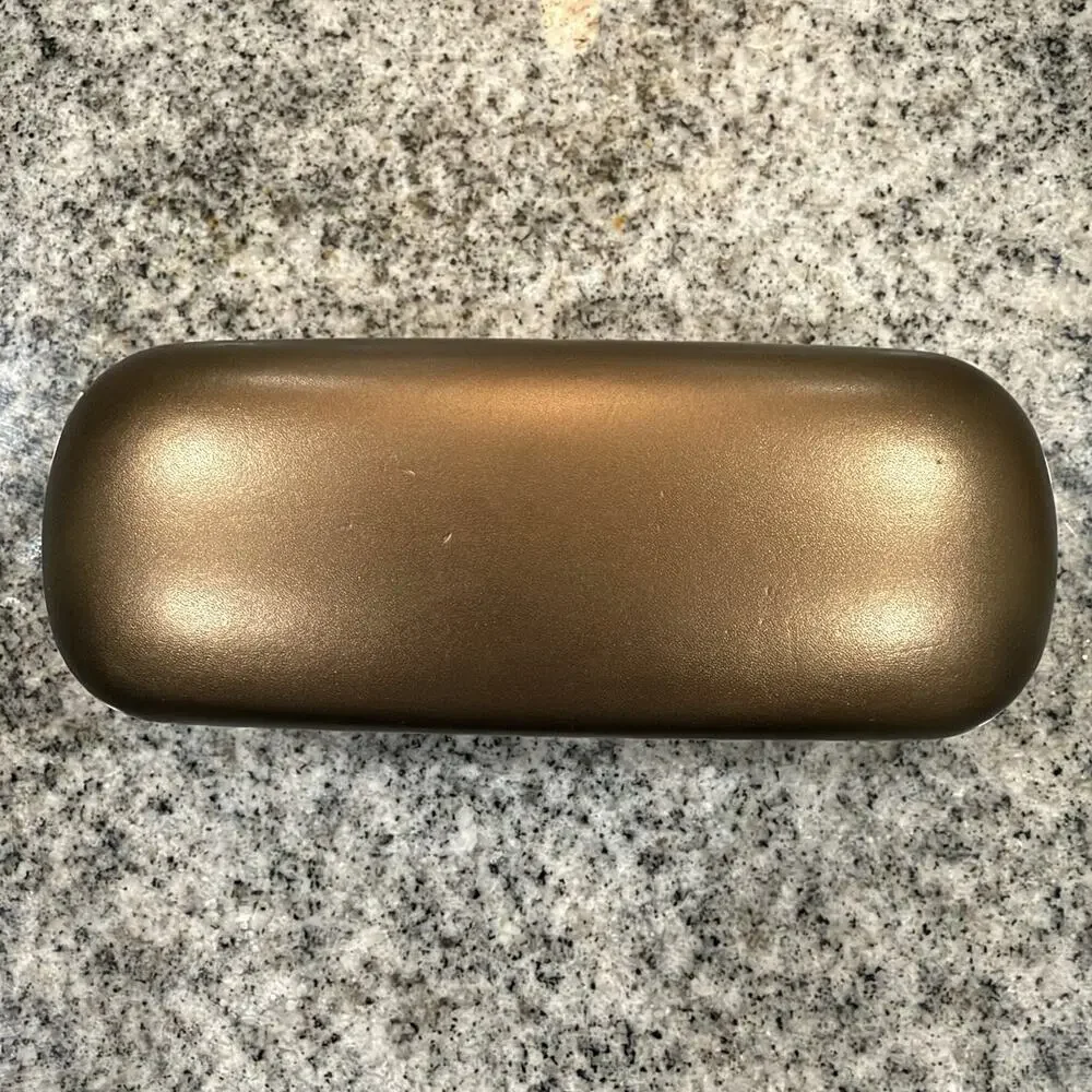 VINTAGE Y2K Gucci Sunglasses Hard/Clam Shell Bronze Metallic Case w Monogram Int